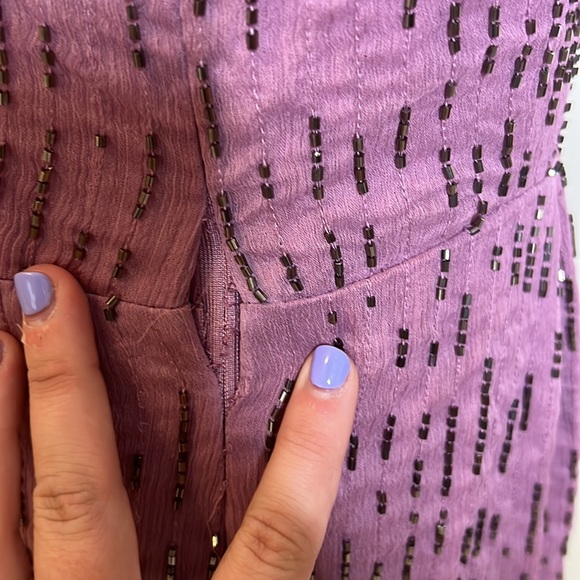Free People Purple Romper with beading  Size M - Picture 8 of 14